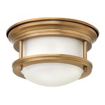 Hadley Tall LED Ceiling Light Fixture - Brushed Bronze / Etched Opal