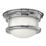Hadley Tall LED Ceiling Light Fixture - Chrome / Etched Opal