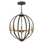 Euclid Chandelier - Spanish Bronze