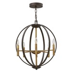 Euclid Chandelier - Spanish Bronze