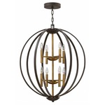 Euclid Chandelier - Spanish Bronze