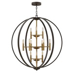 Euclid Chandelier - Spanish Bronze