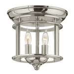 Gentry Ceiling Light Fixture - Polished Nickel / Clear