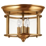 Gentry Ceiling Light Fixture - Heirloom Brass / Clear