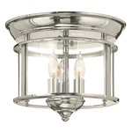 Gentry Ceiling Light Fixture - Polished Nickel / Clear