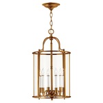 Gentry Pendant - Heirloom Brass / Clear