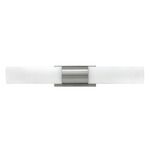 Portia Bathroom Vanity Light - Brushed Nickel / Etched Opal