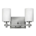 Laurel Bathroom Vanity Light - Brushed Nickel / Etched Opal