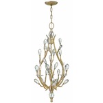 Eve Narrow Chandelier - Champagne Gold