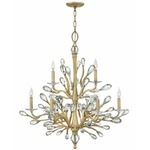 Eve Chandelier - Champagne Gold