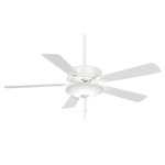 Contractor Uni-Pack Ceiling Fan with Light - White / White