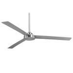 Roto XL Indoor / Outdoor Ceiling Fan - Brushed Aluminum / Silver