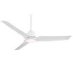 Java Indoor / Outdoor Ceiling Fan with Light - Flat White / Flat White