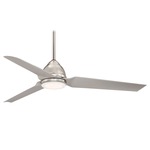 Java Indoor Ceiling Fan with Light - Polished Nickel / Silver