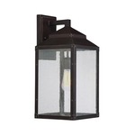 Brennan Outdoor Wall Light - English Bronze / Clear Seeded
