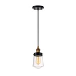 Macauley Mini Pendant - Vintage Black / Clear