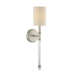 Fremont Wall Light - Satin Nickel / White