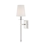 Monroe Wall Sconce - Polished Nickel / White