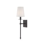 Monroe Wall Sconce - Classic Bronze / White