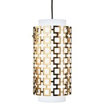 Parker Pendant - Antique Brass / Frosted White