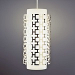 Parker Pendant - Polished Nickel / Frosted White