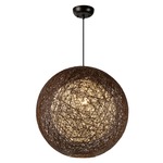 Bali Round Pendant - Chocolate / White