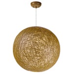 Bali Round Pendant - Natural / White