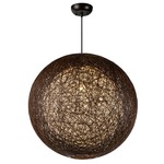 Bali Round Pendant - Chocolate / White