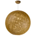 Bali Round Pendant - Natural / White