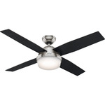 Dempsey Ceiling Fan with Light - Brushed Nickel