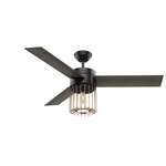 Ronan Ceiling Fan with Light - Matte Black