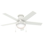Modern Ceiling Fan with Light - Fresh White / White
