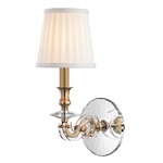 Lapeer Wall Sconce - Aged Brass / Off White