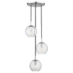 Rousseau Multi Light Pendant - Polished Chrome / Clear