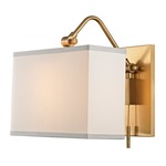 Leyden Wall Sconce - Aged Brass / Off White