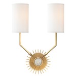 Borland Wall Sconce - Aged Brass / White