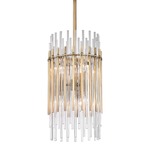 Wallis Pendant - Aged Brass / Clear