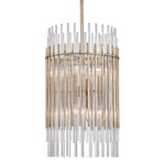 Wallis Pendant - Aged Brass / Clear