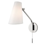 Patten Wall Sconce - Polished Nickel / White