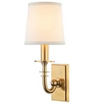 Carroll Wall Sconce - Aged Brass / Off White
