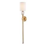 Serena Crystal Wall Sconce - Aged Brass / White