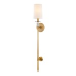 Serena Wall Sconce - Aged Brass / White
