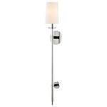 Serena Wall Sconce - Polished Nickel / White