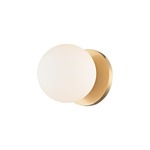 Baird Wall / Ceiling Light - Aged Brass / Opal