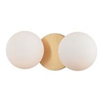 Baird Bathroom Vanity Light - Aged Brass / Opal