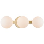 Baird Bathroom Vanity Light - Aged Brass / Opal