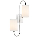 Junius Wall Sconce - Polished Nickel / White