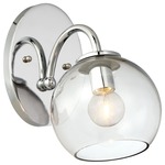 Exposed Bathroom Vanity Light - Chrome / Smoke