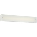 Button Bathroom Vanity Light - Brushed Nickel / Etched White