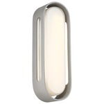 Floating Oval Wall Light - Silver Sand / Etched Opal
